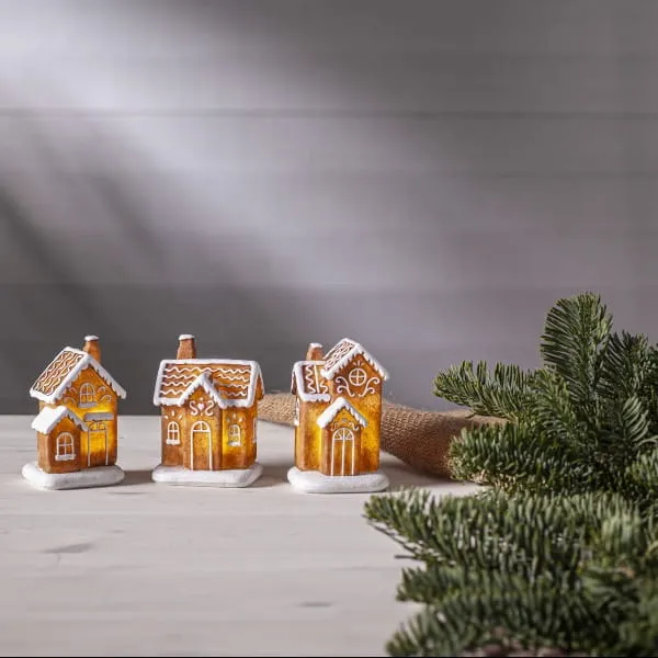 Zestaw 12 scenek chatka z piernika led GINGERVILLE — zdjęcie 8
