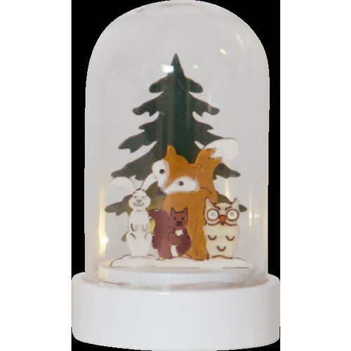 Zestaw 2 małych scenek pod kopułą leśnie zwierzęta Led FOREST FRIENDS — zdjęcie 5