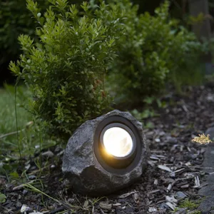 Kamień solarna lampa ogrodowa LED stojąca