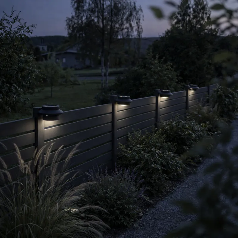 Lampa ogrodowa LED solarna FENCY — zdjęcie 4