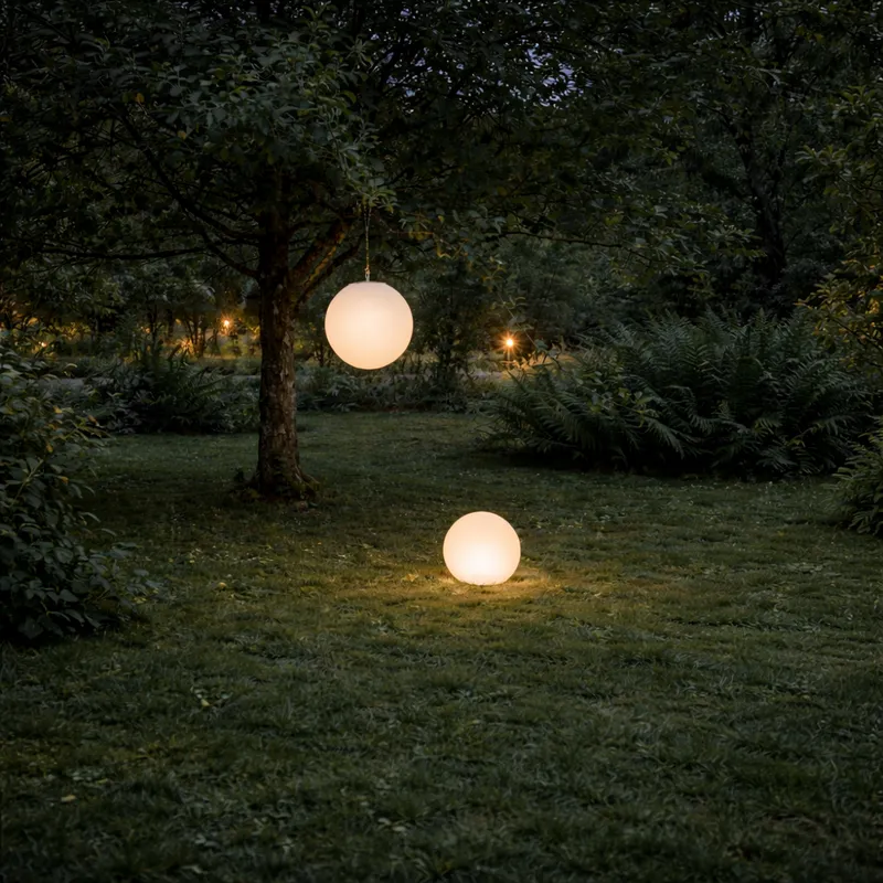 Lampa solarna ogrodowa LED wbijana GLOBY — zdjęcie 4