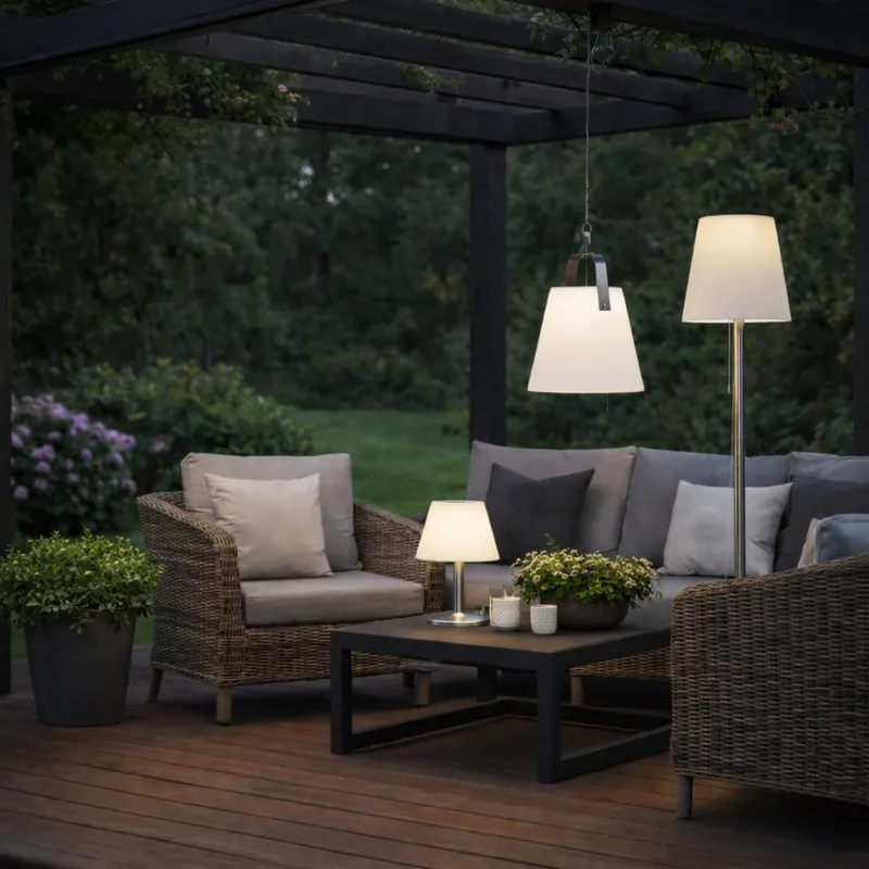 Lampa solarna wisząca ogrodowa LED SOLIA 3-stopniowa regulacja mocy — zdjęcie 5