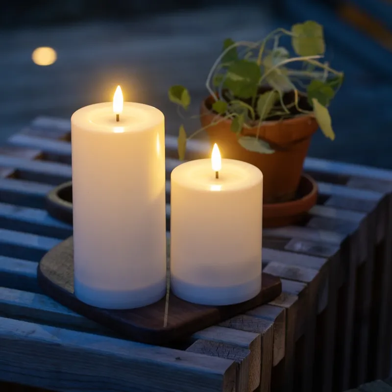 Świeca solarna ogrodowa LED 12,5cm SAUL — zdjęcie 3
