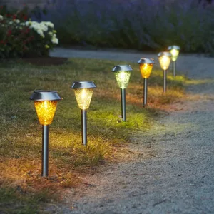 Zestaw 12x lampa solarna ogrodowa LED wbijana IBIZA 4-kolory