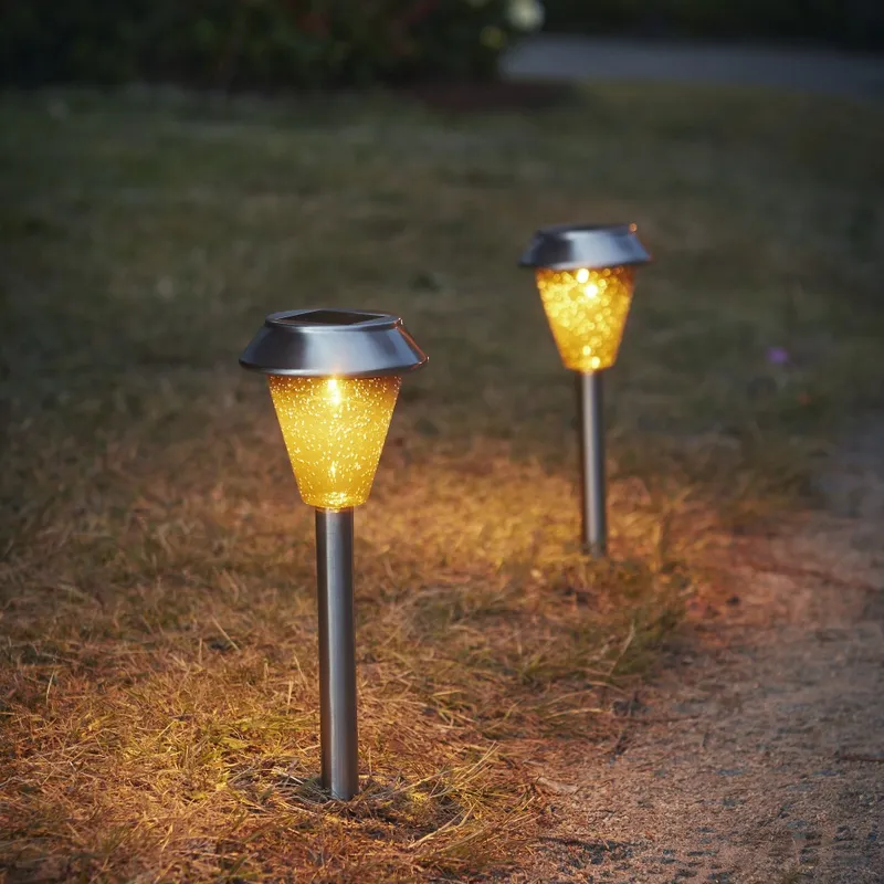 Zestaw 12x lampa solarna ogrodowa LED wbijana IBIZA 4-kolory — zdjęcie 4