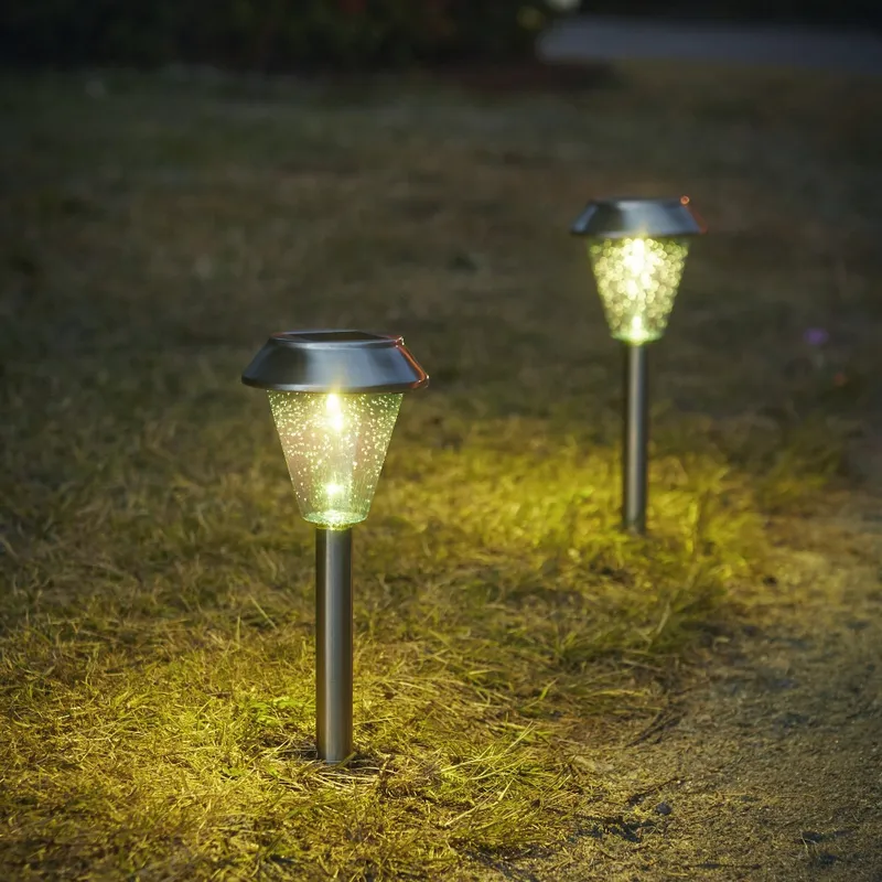Zestaw 12x lampa solarna ogrodowa LED wbijana IBIZA 4-kolory — zdjęcie 5