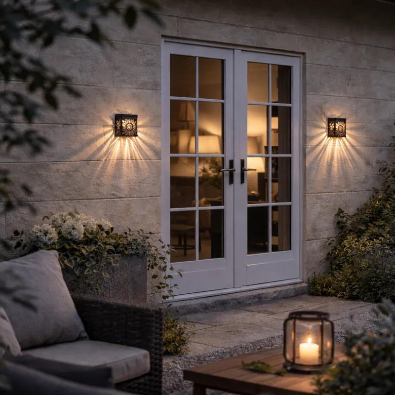 Zestaw 2x kinkiet solarny ogrodowy LED IZOLA WALL — zdjęcie 3