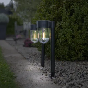 Zestaw 2x lampa solarna ogrodowa LED wbijana CUPOLA
