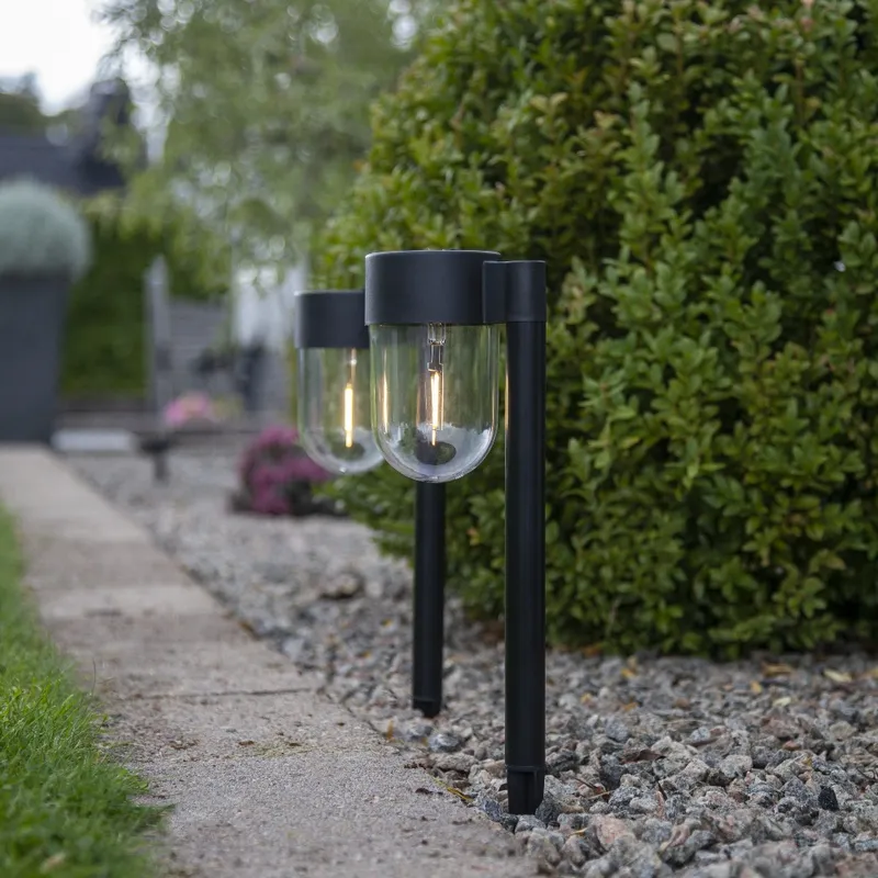 Zestaw 2x lampa solarna ogrodowa LED wbijana CUPOLA — zdjęcie 3