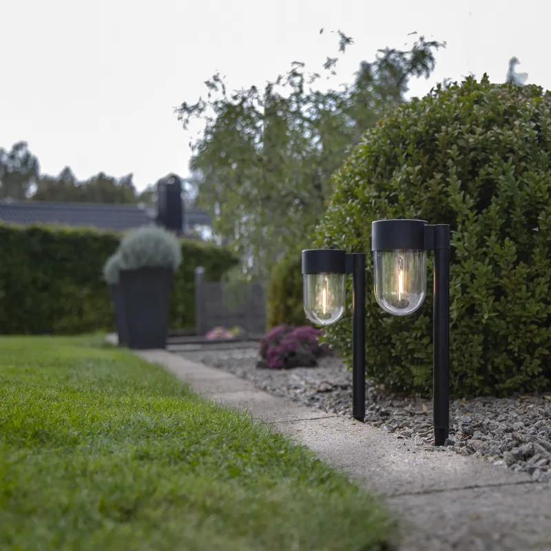 Zestaw 2x lampa solarna ogrodowa LED wbijana CUPOLA — zdjęcie 4