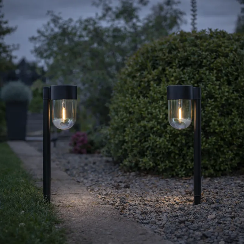 Zestaw 2x lampa solarna ogrodowa LED wbijana CUPOLA — zdjęcie 5
