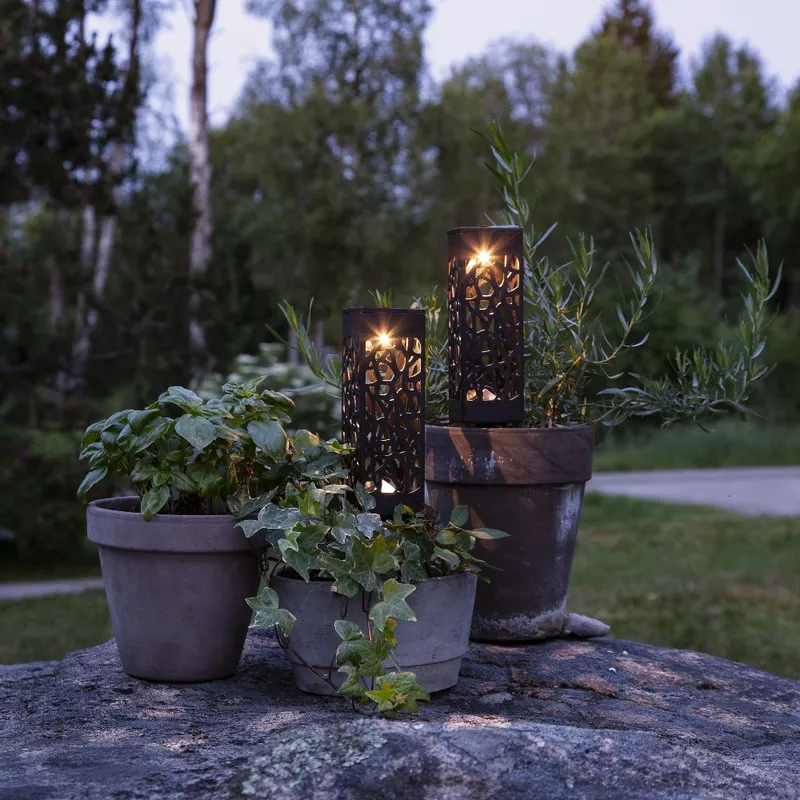Zestaw 2x lampa solarna ogrodowa LED wbijana IZOLA — zdjęcie 4