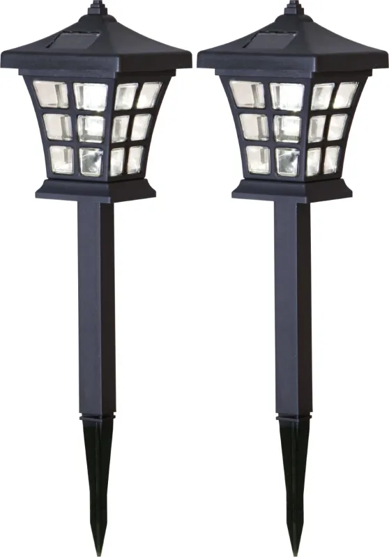 Zestaw 2x lampa solarna ogrodowa LED wbijana NIPPON — zdjęcie 2