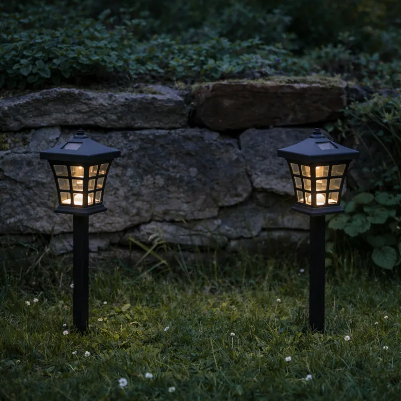 Zestaw 2x lampa solarna ogrodowa LED wbijana NIPPON — zdjęcie 3