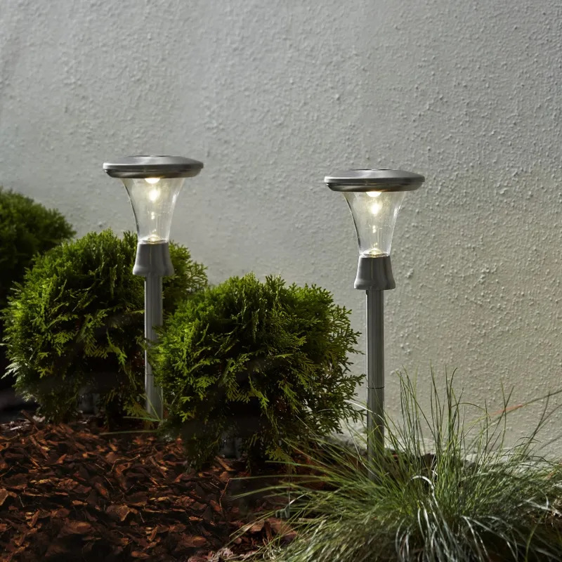 Zestaw 2x lampa solarna ogrodowa LED wbijana TURIN — zdjęcie 3