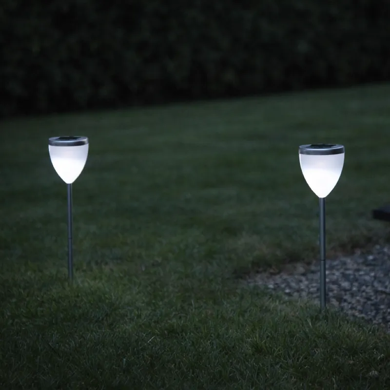 Zestaw 2x lampa solarna ogrodowa LED wbijana VIGO — zdjęcie 3