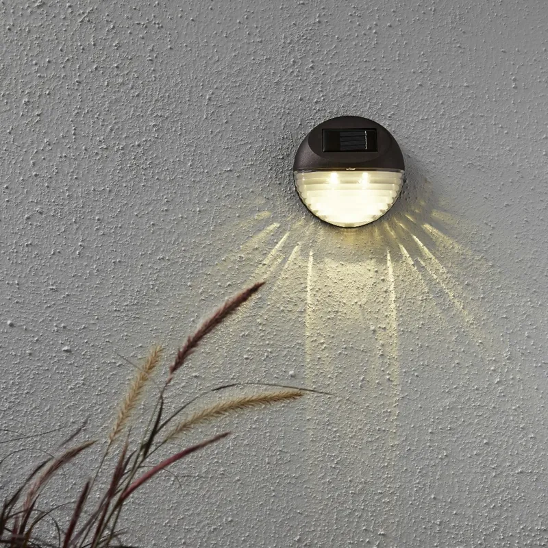 Zestaw 3x kinkiet ogrodowy LED solarny FENCY — zdjęcie 3