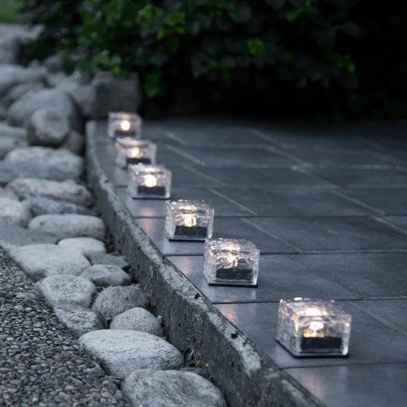 Zestaw 3x lampa solarna ogrodowa LED stojąca ICECUBE — zdjęcie 4
