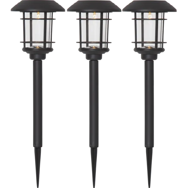 Zestaw 3x lampa solarna ogrodowa LED wbijana FRIDE — zdjęcie 2