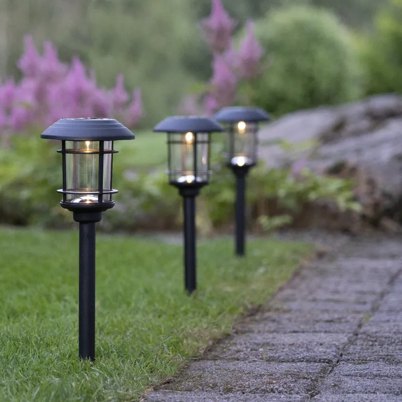 Zestaw 3x lampa solarna ogrodowa LED wbijana FRIDE — zdjęcie 3
