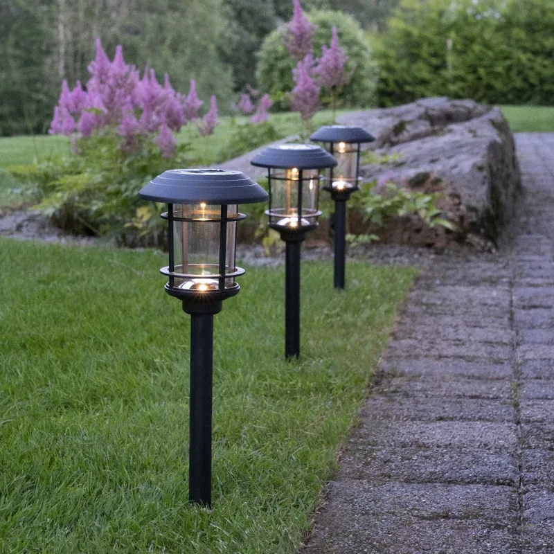 Zestaw 3x lampa solarna ogrodowa LED wbijana FRIDE — zdjęcie 4
