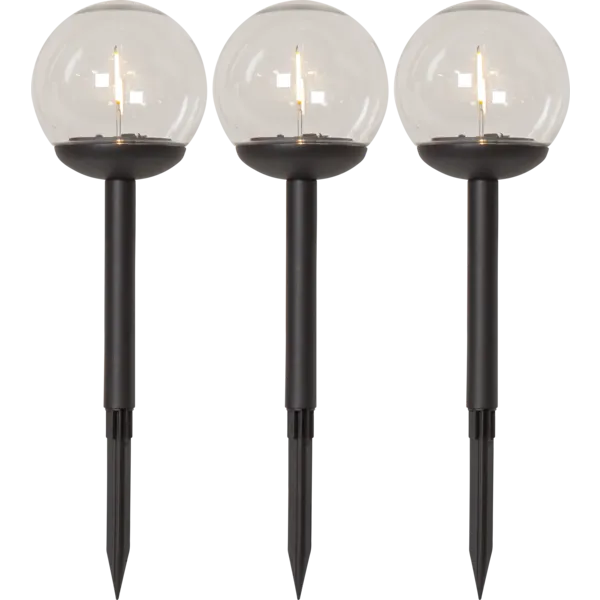 Zestaw 3x lampa solarna ogrodowa LED wbijana GLOBE — zdjęcie 2