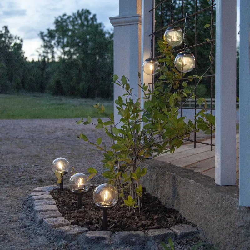 Zestaw 3x lampa solarna ogrodowa LED wbijana GLOBE — zdjęcie 4