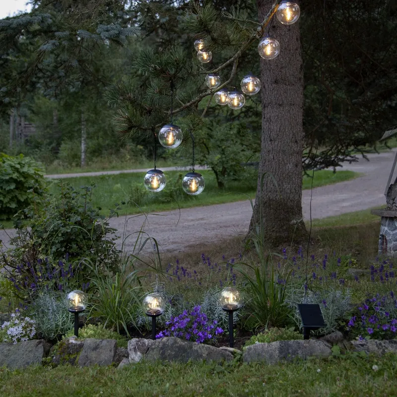 Zestaw 3x lampa solarna ogrodowa LED wbijana GLOBE — zdjęcie 5