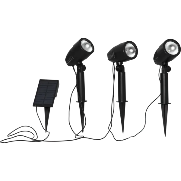 Zestaw 3x reflektor solarny ogrodowy LED wbijany POWERSPOT — zdjęcie 2