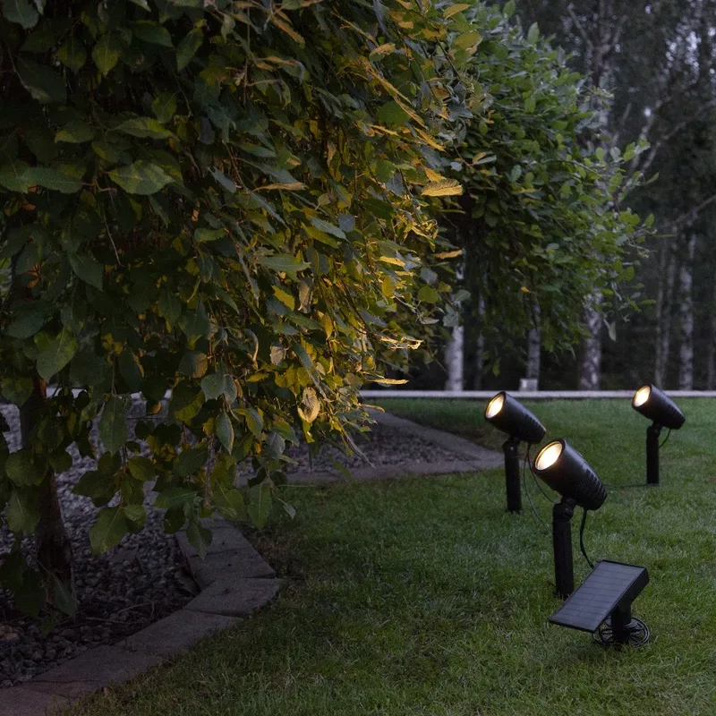 Zestaw 3x reflektor solarny ogrodowy LED wbijany POWERSPOT — zdjęcie 3