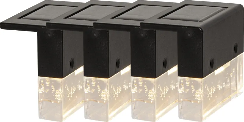 Zestaw 4x lampa solarna ogrodowa LED BUBBLY FENCE — zdjęcie 2