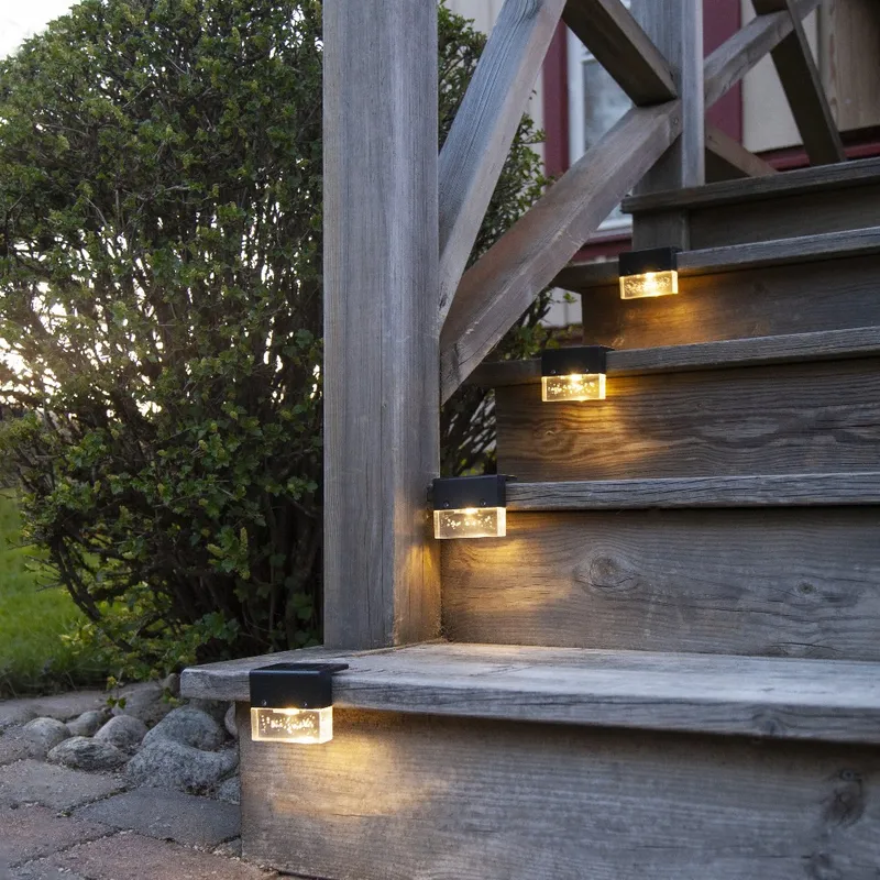 Zestaw 4x lampa solarna ogrodowa LED BUBBLY FENCE — zdjęcie 3