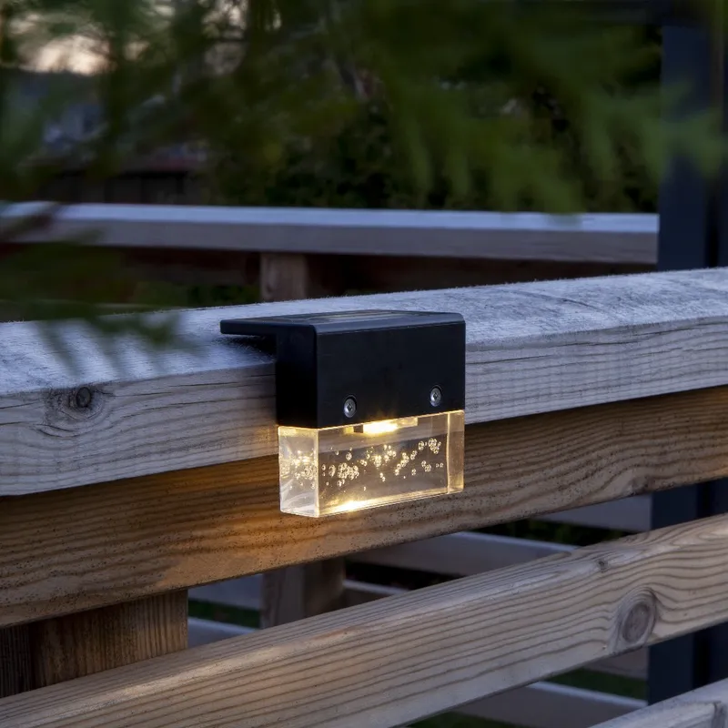 Zestaw 4x lampa solarna ogrodowa LED BUBBLY FENCE — zdjęcie 4