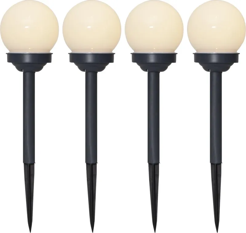 Zestaw 4x lampa solarna ogrodowa LED wbijana GLOBUS — zdjęcie 2
