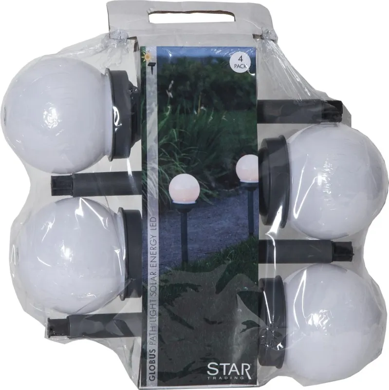 Zestaw 4x lampa solarna ogrodowa LED wbijana GLOBUS — zdjęcie 5