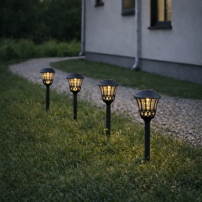 Zestaw 4x lampa solarna ogrodowa LED wbijana LACE — zdjęcie 4