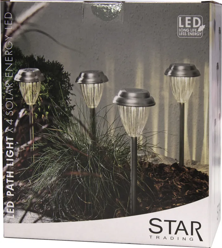 Zestaw 4x lampa solarna ogrodowa LED wbijana PALMA — zdjęcie 4