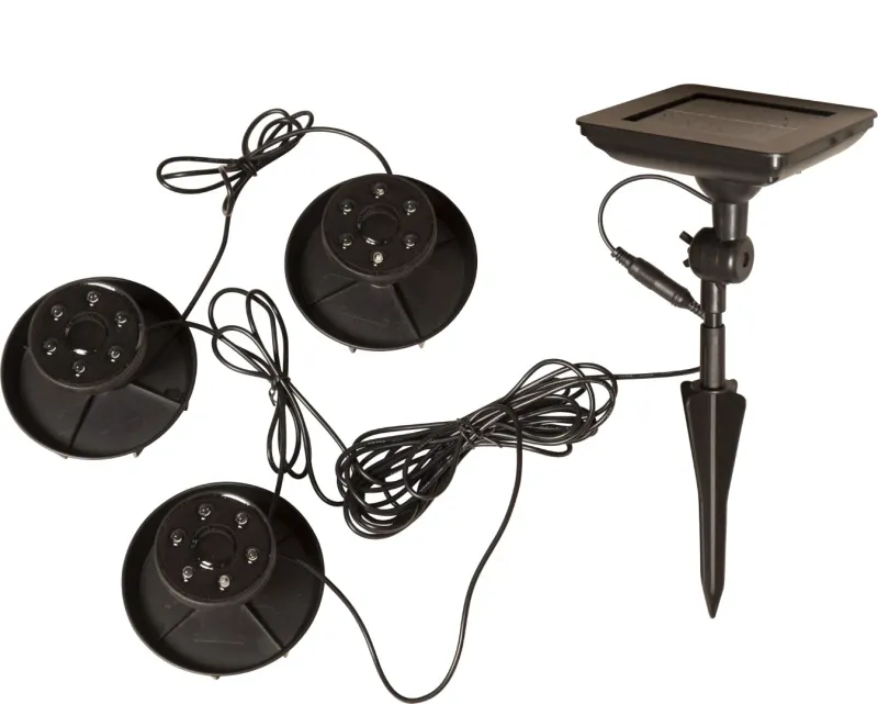 3x lampa podwodna IP68 solarna dekoracja LED do oczka wodnego — zdjęcie 2