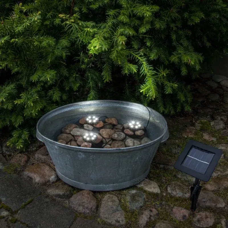 3x lampa podwodna IP68 solarna dekoracja LED do oczka wodnego — zdjęcie 4