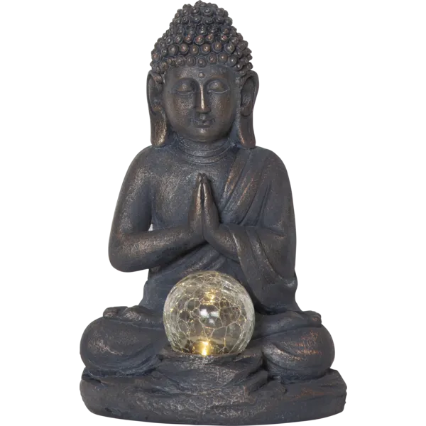 Budda solarna dekoracja ogrodowa LED stojąca — zdjęcie 2