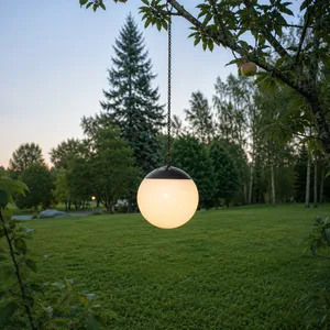 Dekoracja kula solarna ogrodowa LED wisząca GLOBUS
