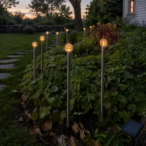 Dekoracja solarna 10 kul akrylowych LED wbijane BUBBLY