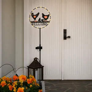 Dekoracja solarna ogrodowa LED wbijana WELCOME