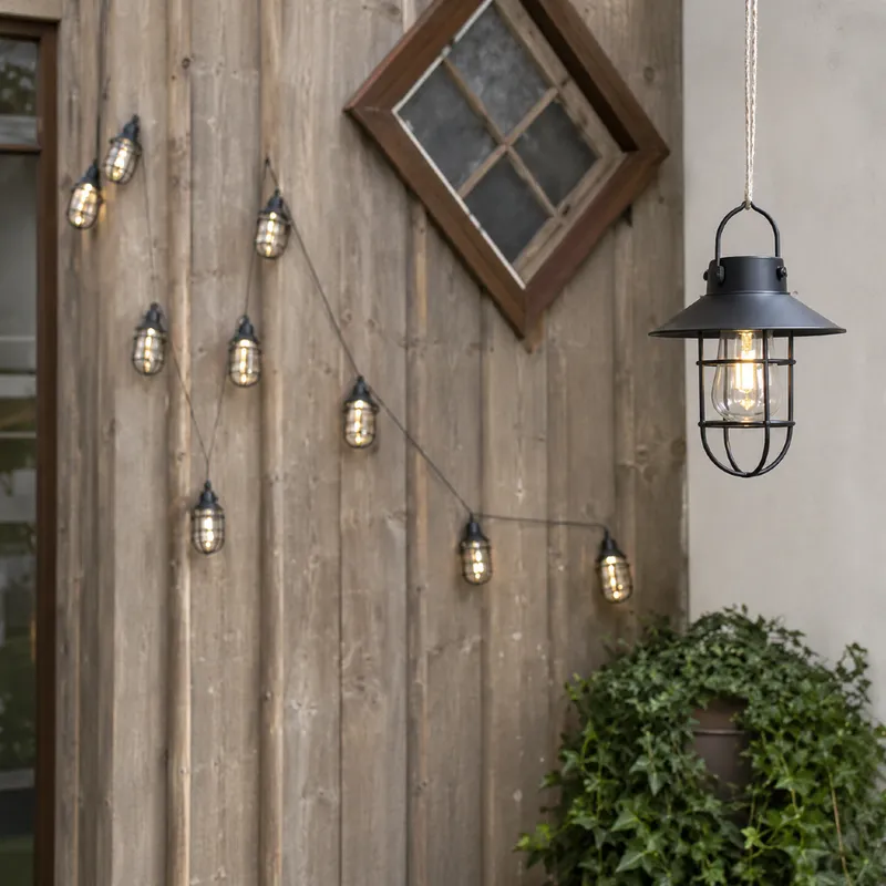 Dekoracja solarna ogrodowa LED wisząca CAGE — zdjęcie 3