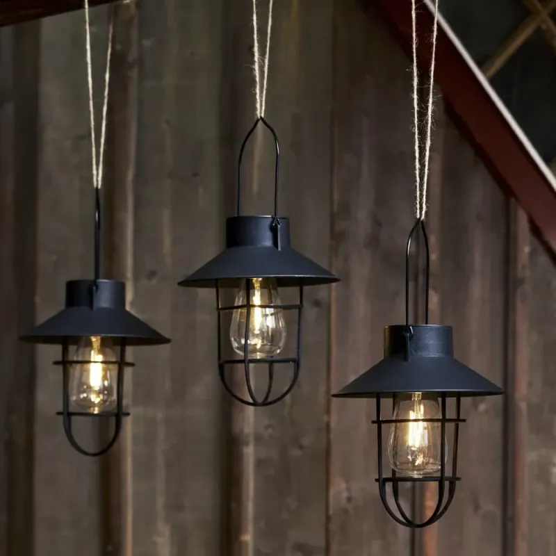 Dekoracja solarna ogrodowa LED wisząca CAGE — zdjęcie 4