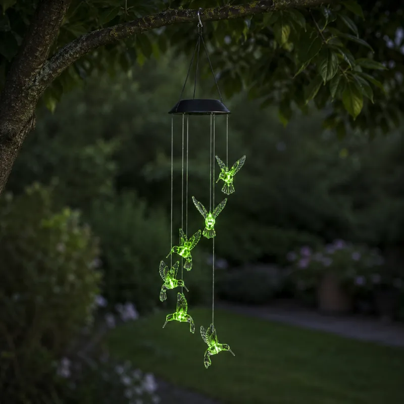 Dekoracja solarna ogrodowa LED wisząca KOLIBRY — zdjęcie 3