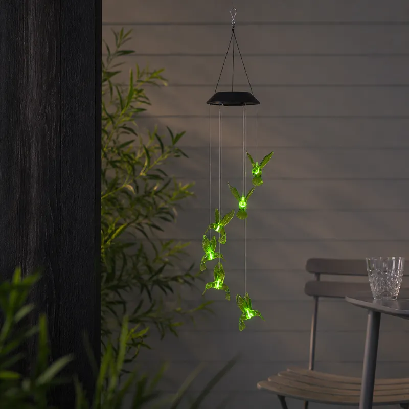 Dekoracja solarna ogrodowa LED wisząca KOLIBRY — zdjęcie 4