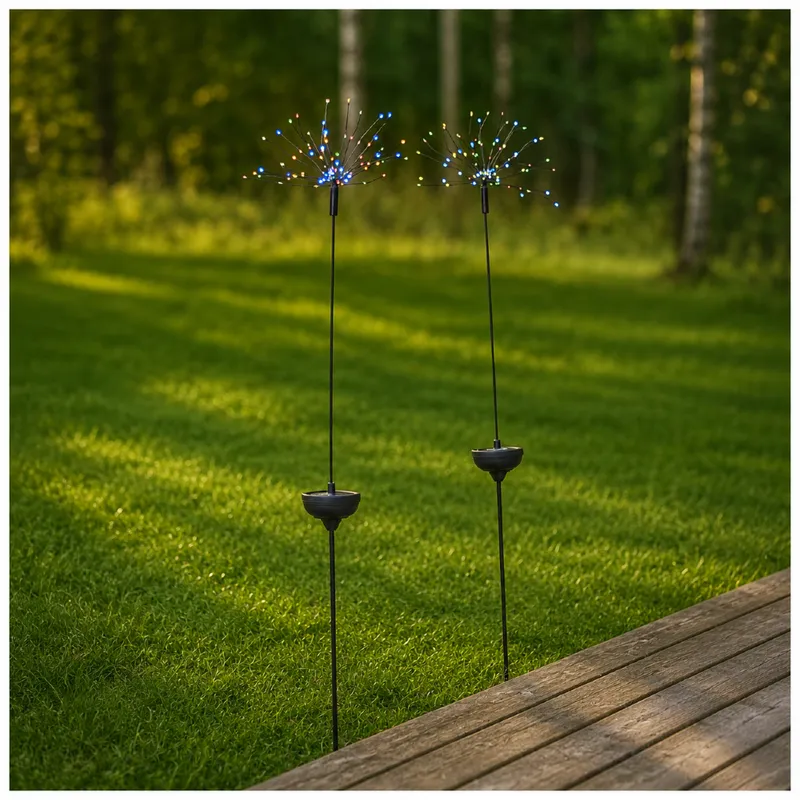 Dekoracja solarna ogrodowa Sztuczne Ognie LED wbijana FIREWORK® — zdjęcie 4