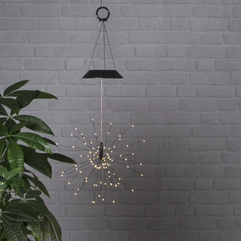 Dekoracja solarna ogrodowa Sztuczne Ognie LED wisząca FIREWORK® — zdjęcie 7