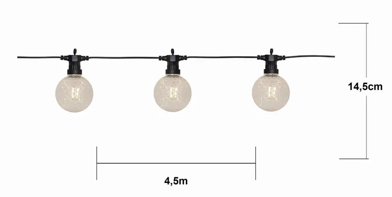 Girlanda ogrodowa 10 dużych lampek LED CIRCUS COMB — zdjęcie 6